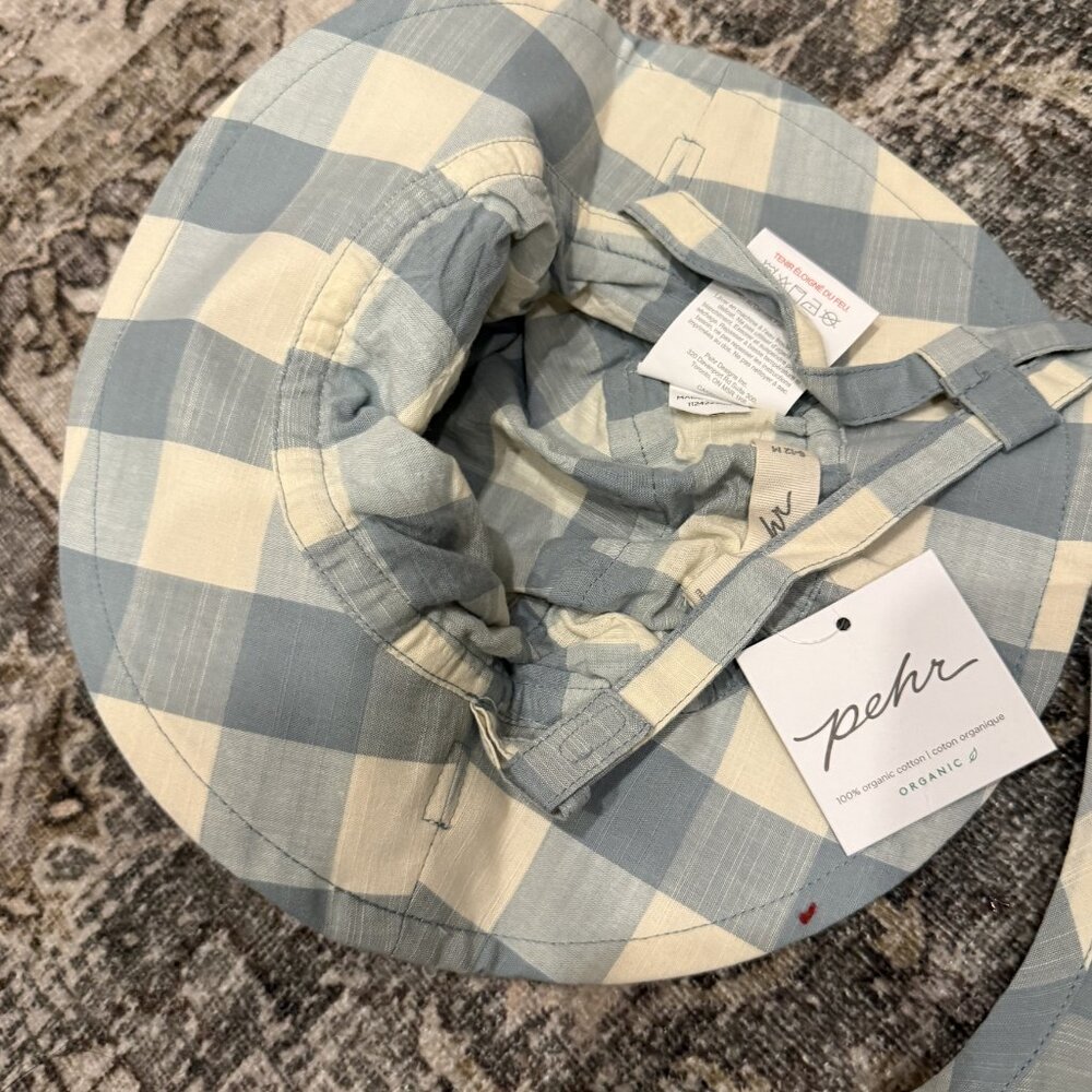 NWT Pehr Gingham Onsie and Hat Set 6/12 Months - Picture 5 of 7